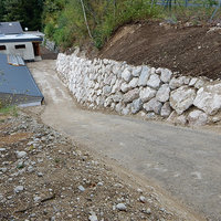 Fertige Steinmauer